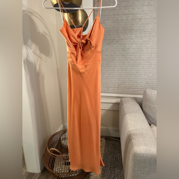 STARTED WITH A KISS MIDI DRESS ORANGE - Picture 7 of 9